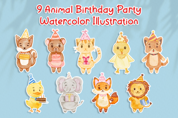 Adorable Art: Using Cute Animal Birthday Watercolor Cliparts