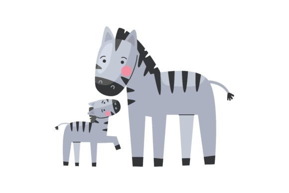 Animal Striped Zebra Mom and Baby, Cute: A Designer's Guide
