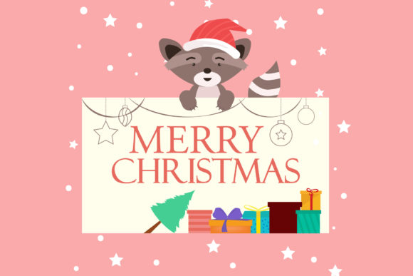 Christmas Background with Cute Animal: A Designer's Holiday Toolkit