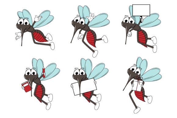 Cute Mosquito Animal Cartoon: A Playful Vector Asset