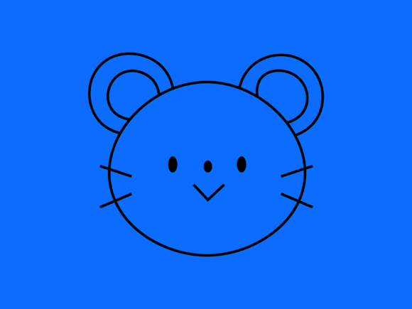 Kawaii Animal Mouse Line Background for Playful Design