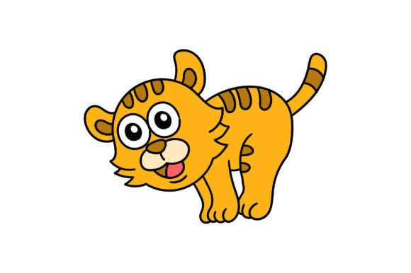 The Cute Faced Tiger Animal: A Modern Design Asset