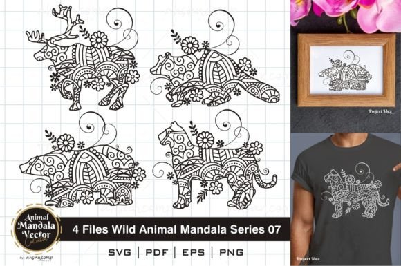 Wild Animal Mandala Series 07: Intricate Art for Modern Design